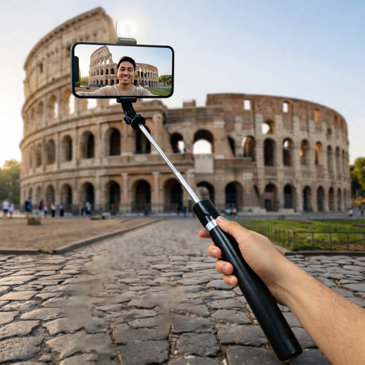 Selfie Stick Trípode Luz LED R1S-L